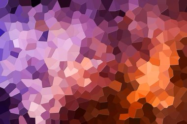 Renkli soyut geometrik kompozisyon, geometrik desen orange ve çeşitli çokgenler ve üçgen siyah Kağıt arka plan üzerinde pembe