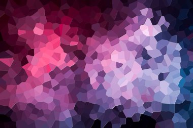 Modern arka plan çeşitli pembe ve mavi çokgenler ve üçgen geometrik desenli