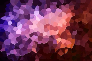 Renkli soyut geometrik kompozisyon, geometrik desen orange ve çeşitli çokgenler ve üçgen siyah Kağıt arka plan üzerinde pembe