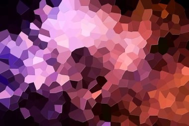 Renkli soyut geometrik kompozisyon, geometrik desen orange ve çeşitli çokgenler ve üçgen siyah Kağıt arka plan üzerinde pembe