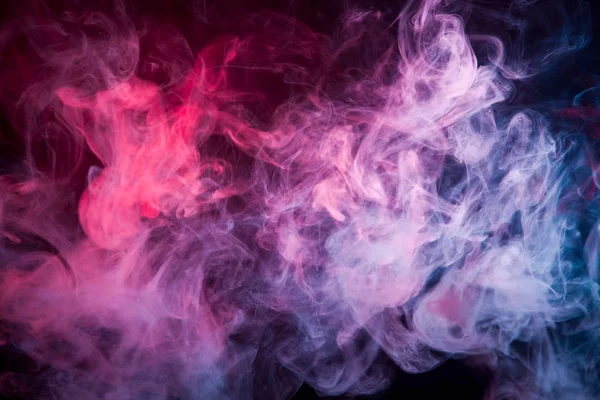 Colorful Pink Blue Smoke Black Isolated Background Background Smoke Vap — Stock Photo, Image