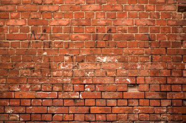 Kırmızı tuğla eski duvar, desen grunge arkaplan