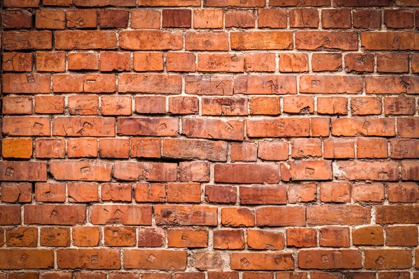 Red Brick Old Wall Texture Grunge Background — Stock Photo, Image