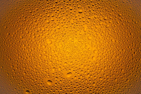 Zbliżenie Krople Wody Pomarańczowy Tło Gradientowe Pokryte Krople Wody Kondensacji — Zdjęcie stockowe