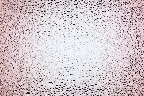 Yakın yukarı bir su damlaları beyaz ve kırmızı degrade arka plan ile kaplı, damla su - yoğunlaşma.