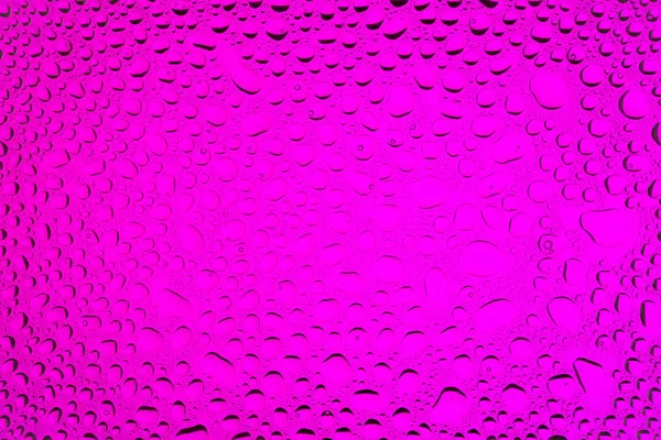 水の滴 白地と水滴で覆われて ピンクのグラデーション背景に近い水分の凝縮 — ストック写真