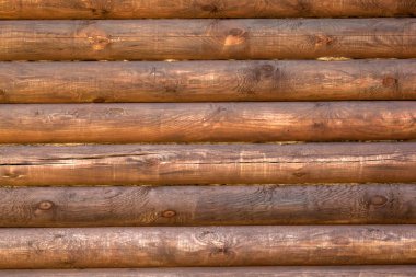 Ahşap kahverengi yuvarlak günlük dokusuna yakın çekim