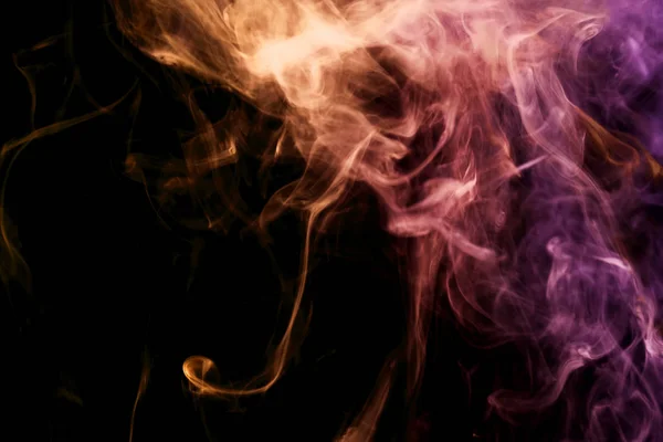 Oranžová Růžová Kouř Černé Poza — Stock fotografie
