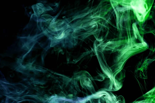 緑黒の孤立した背景に煙 アーク プラズマ蒸着法の煙から背景 — ストック写真