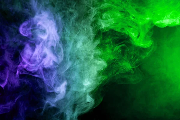 Zelené Modré Kouř Černé Poza — Stock fotografie
