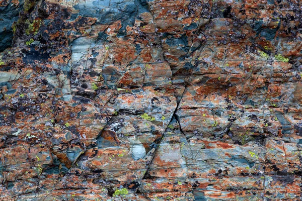 Primer Plano Piedras Grises Rocas Montañosas Cubiertas Musgo Montañas Cubiertas —  Fotos de Stock