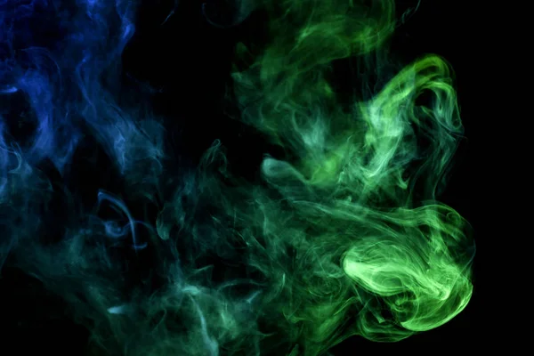 Yeşil Mavi Siyah Adam Duman — Stok fotoğraf