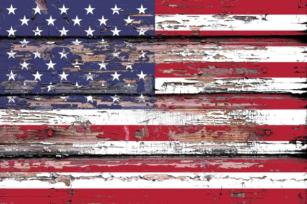 Flaga Narodowa Usa Nudne Podłoże Drewniane — Zdjęcie stockowe