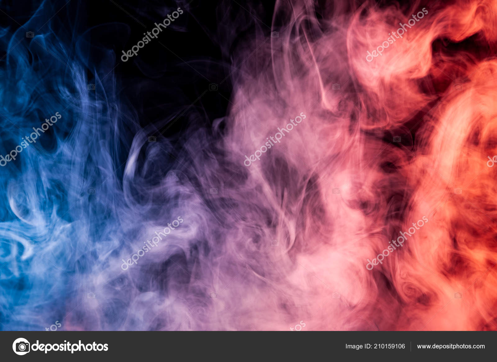 Nuvola Fumo Rosso Blu Bianco Uno Sfondo Nero Isolato Sfondo — Foto stock di  © everyonensk #210159106, image size:1600x1167