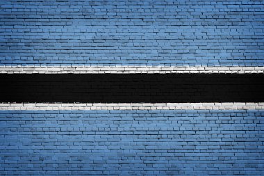 Botsvana ulusal bayrak bir tuğla zemin üzerine