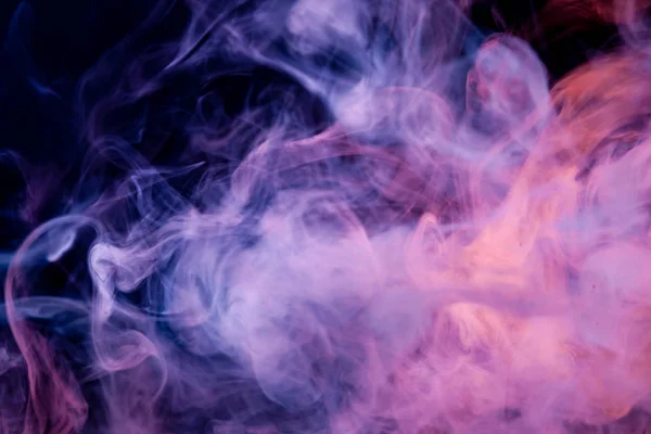 Colorful Pink Blue Green Smoke Black Isolated Background Background Smoke — Stock Photo, Image