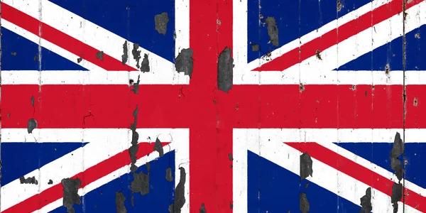 Bandeira Nacional Reino Unido Fundo Velho Conto Fadas Coberto Com — Fotografia de Stock