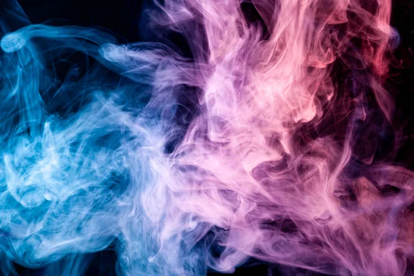 Cloud Pink Red Blue Smoke Black Isolated Background Background Smoke — Stock Photo, Image