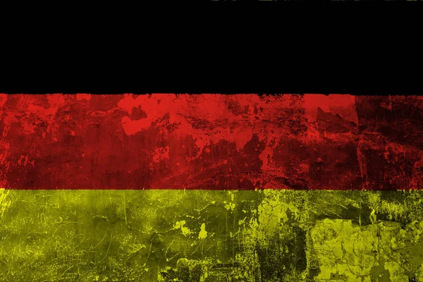 National Flag Germany Background Old Wall Covered Peeling Paint — Stock Photo, Image