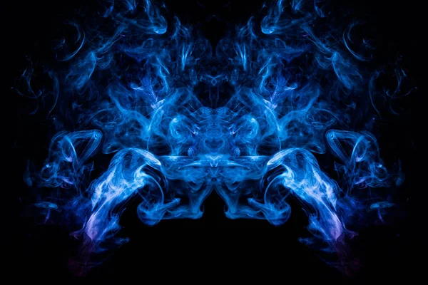 Cloud Blue Red Smoke Form Skull Monster Dragon Black Isolated — Stock Photo, Image