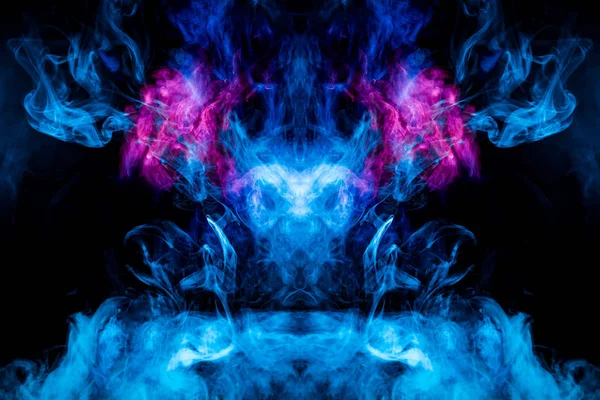 Mocap Magliette Cool Nuvola Fumo Blu Viola Rosa Sotto Forma — Foto Stock