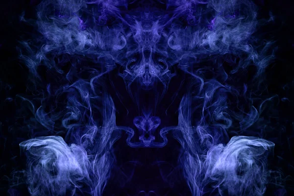 Fantasieprint Für Kleidung Shirts Sweatshirts Violette Und Blaue Rauchwolken Form — Stockfoto