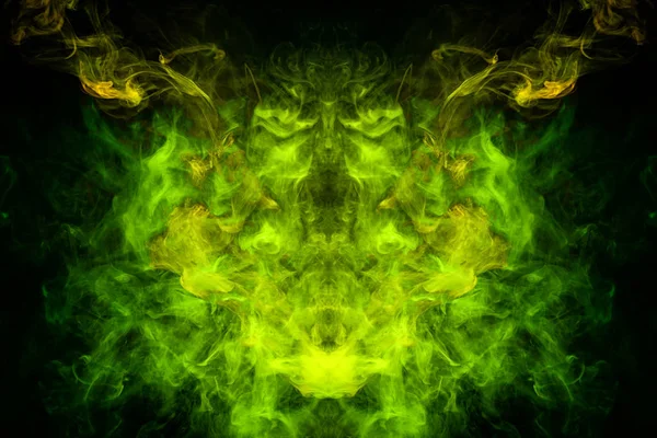 Fantasieprint Für Kleidung Shirts Sweatshirts Grüne Und Gelbe Rauchwolken Form — Stockfoto