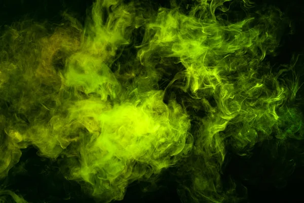 Υφής Φόντου Για Δημιουργικότητα Πράσινο Και Κίτρινο Σύννεφο Καπνού Μαύρο — Φωτογραφία Αρχείου