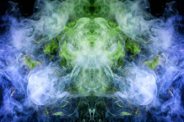 Mocap Cool Shirts Dense Multicolored Smoke Blue Green Colors Form — Stock Photo, Image