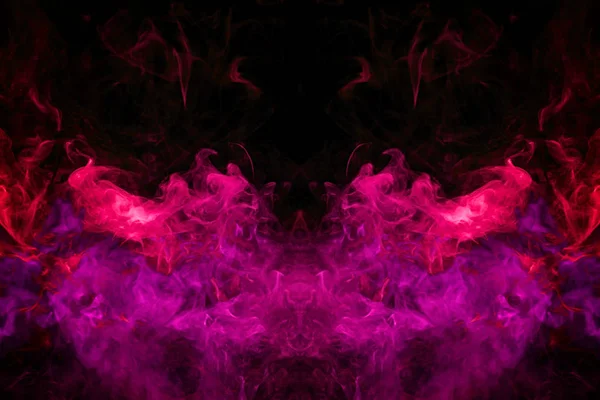 Фантастический Отпечаток Одежды Футболки Толстовки Розовое Красное Облако Дыма Виде — стоковое фото