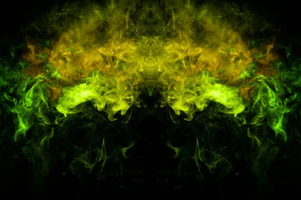 Mocap Para Shirts Fixes Nuvem Fumaça Amarela Verde Forma Crânio — Fotografia de Stock