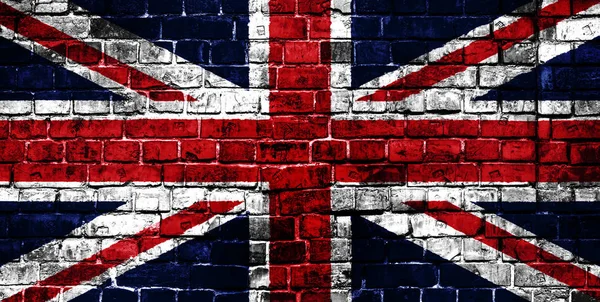 National Flag Great Britain Brick Background Concept Image Great Britain — Stock Photo, Image