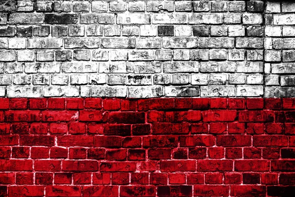 Státní Vlajka Polska Cihlová Kjiž Existující Léčbě Koncept Obrázek Pro — Stock fotografie