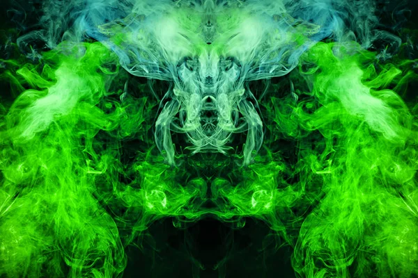Stampa Fantasy Abiti Shirt Felpe Fumo Colorato Verde Giallo Sotto — Foto Stock