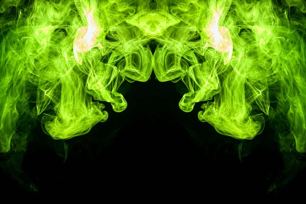 Fantasy Print Clothes Shirts Sweatshirts Colorful Green Yellow Smoke Form — Stock Photo, Image