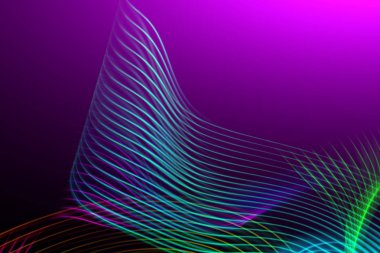 Arka plan mavi, pembe ve diğer çizgili yatay ve dikey kesintileri ile. Poster, kapak, konsept tasarımı, afiş, sunumlar için aksaklık etkisi arka plan.