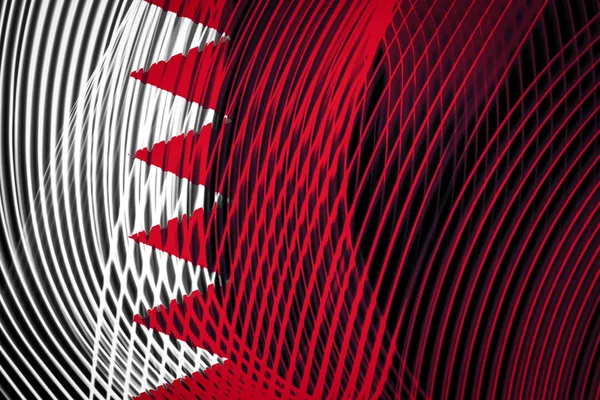 National Flag Bahrain Background Neon Geometric Stripes — Stock Photo, Image