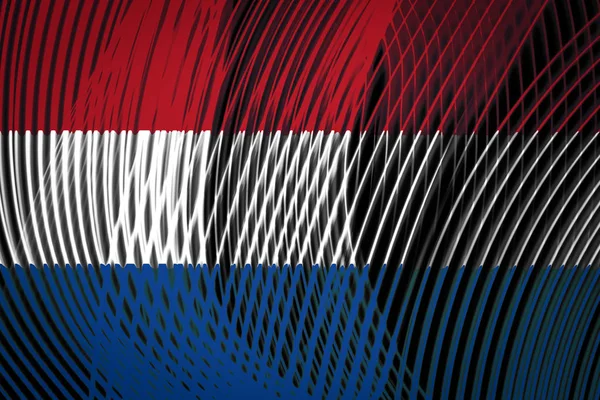 Flaga Narodowa Holandii Tle Neon Geometryczne Paski — Zdjęcie stockowe