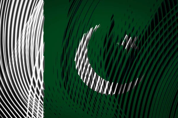기하학적 줄무늬의 배경에 파키스탄의 — 스톡 사진