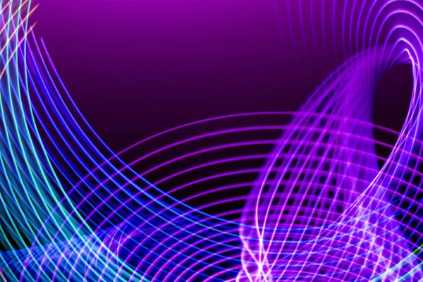 Abstract Light Blue Purple Red Green Yellow Trails Random Motion — Stock Photo, Image