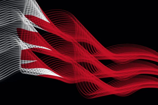 Bandeira Nacional Bahrein Composta Por Neon Brilhando Linhas Interseção Fundo — Fotografia de Stock