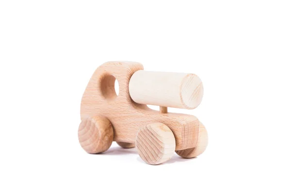 Photo Wooden Car Truck Beech Toy Made Wood Retro Car — Stock Photo, Image