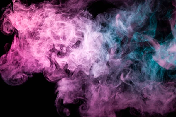 Mrak Růžové Modré Kouř Černém Samostatný Pozadí Pozadí Kouře Vap — Stock fotografie