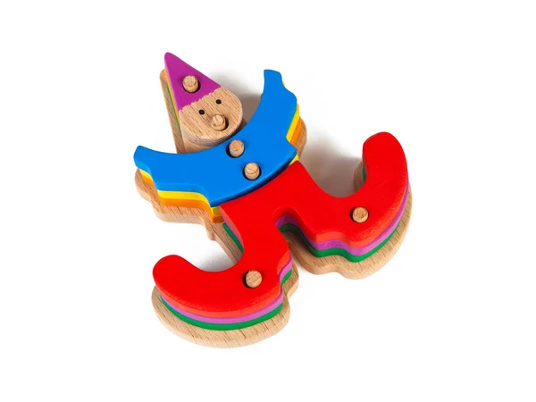 Zdjęcie Drewniane Zabawki Dla Dzieci Klaun Sorter Clown Kształcie Sortownik — Zdjęcie stockowe