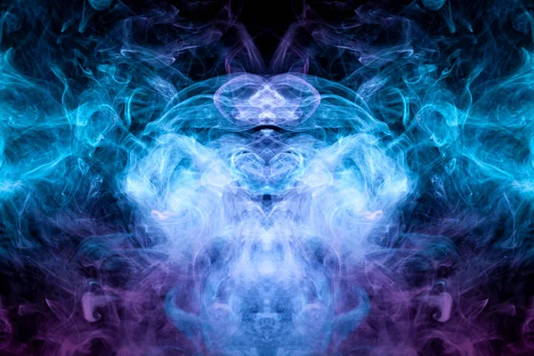 Cloud Blue Pink Smoke Form Skull Monster Dragon Black Isolated — Stock Photo, Image