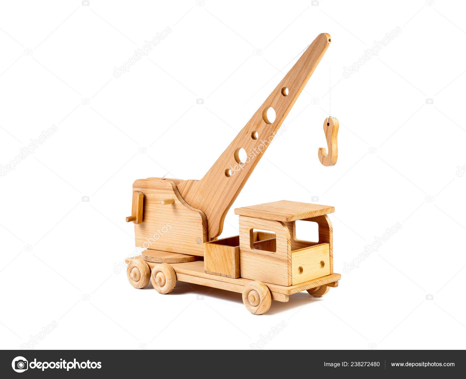 wooden crane truck
