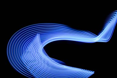 Arka plan renkli mavi çizgiler. Geometrik estetik kavramı