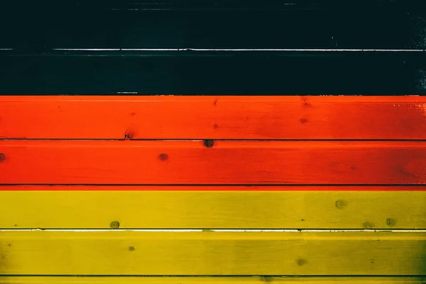 Nationalflagge Deutschlands Auf Holzgrund — Stockfoto