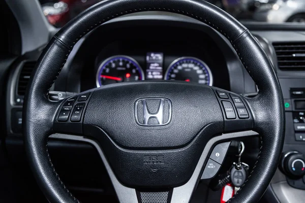 Novosibirsk Rusia Enero 2019 Honda Primer Plano Del Motor Vista — Foto de Stock