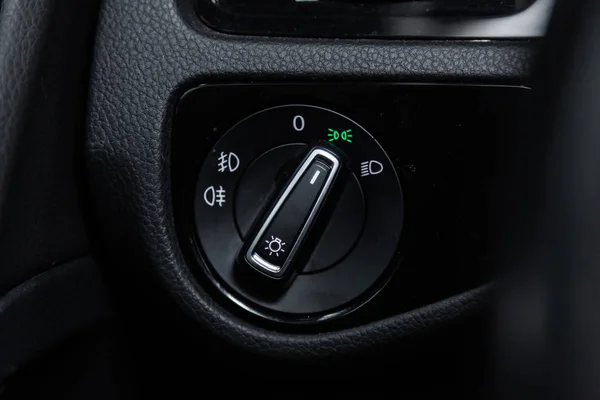 Novosibirsk Russia January 2019 Volkswagen Golf Close Buttons Photography Modern — Stock Photo, Image